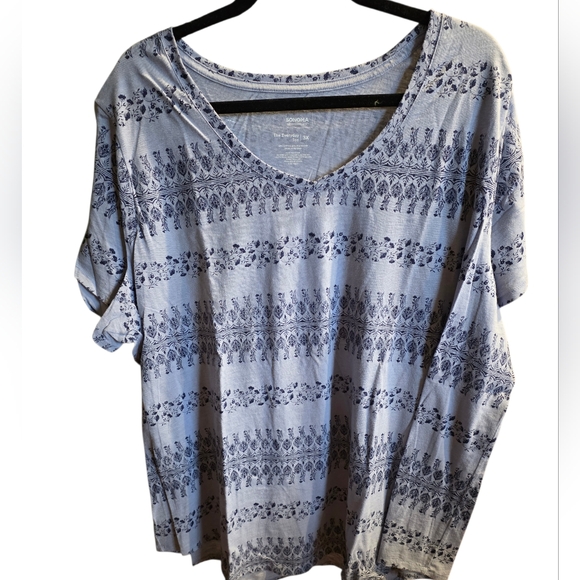 3X 3-tee Set, Sonoma Graphic Short Sleeve Tees - Light Blue, Dark Blue, - Picture 3 of 7